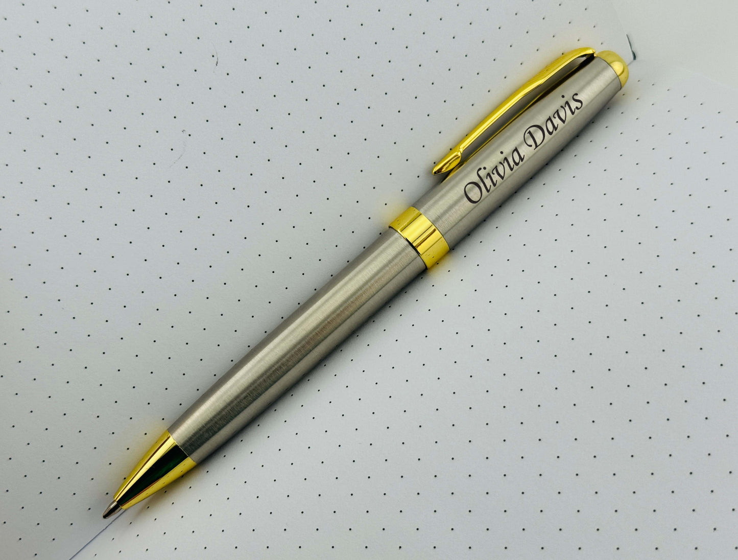 Custom Engraved Durable Chrome Roller and Ball Pen in Box