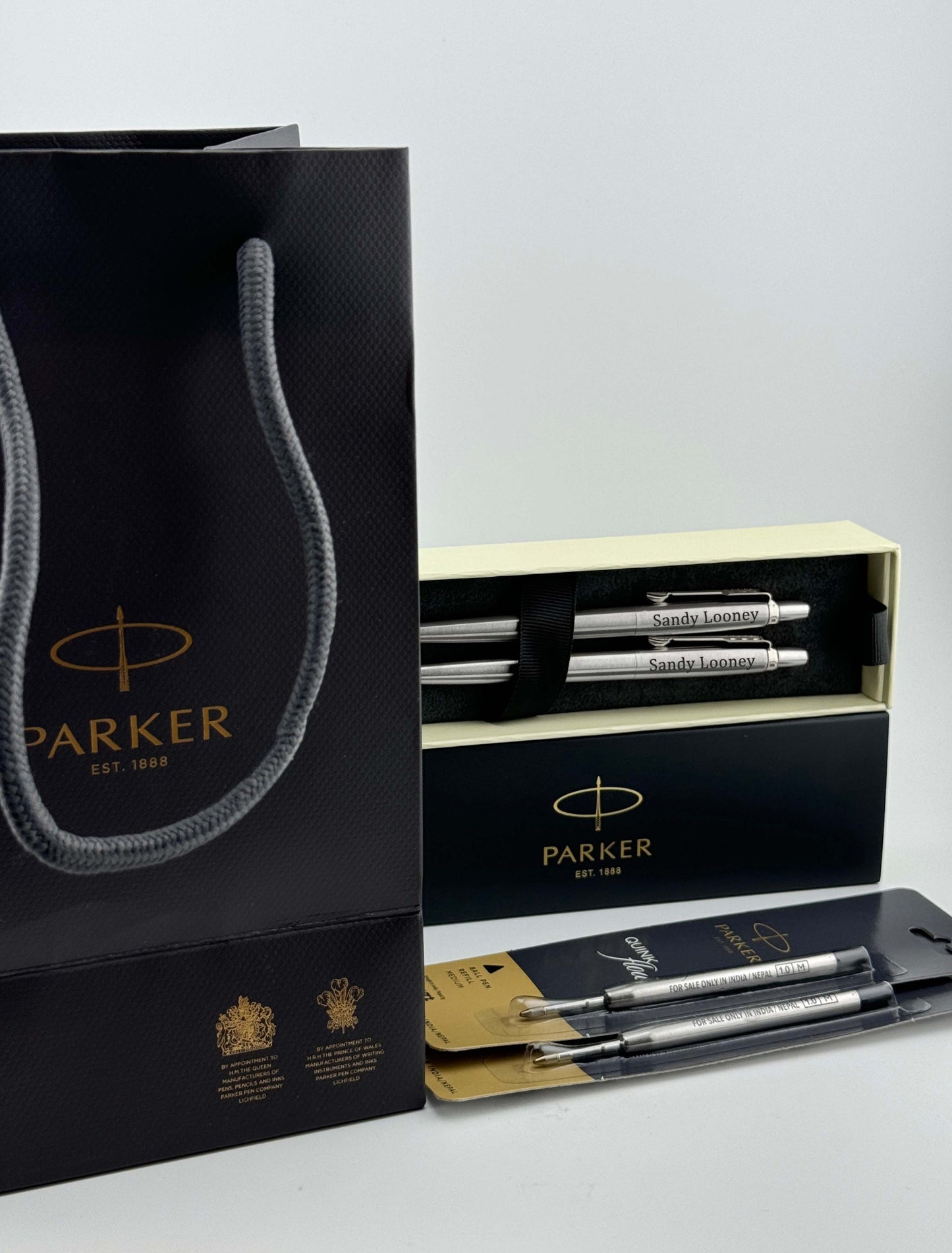 Custom Engraved Parker Jotter Pen in Parker Cardboard Box
