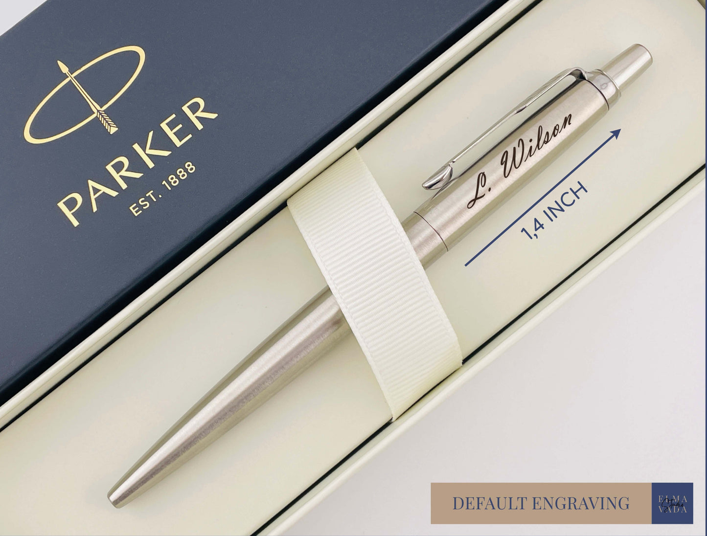 Custom Engraved Parker Jotter Pen in Black Parker Cardboard Box