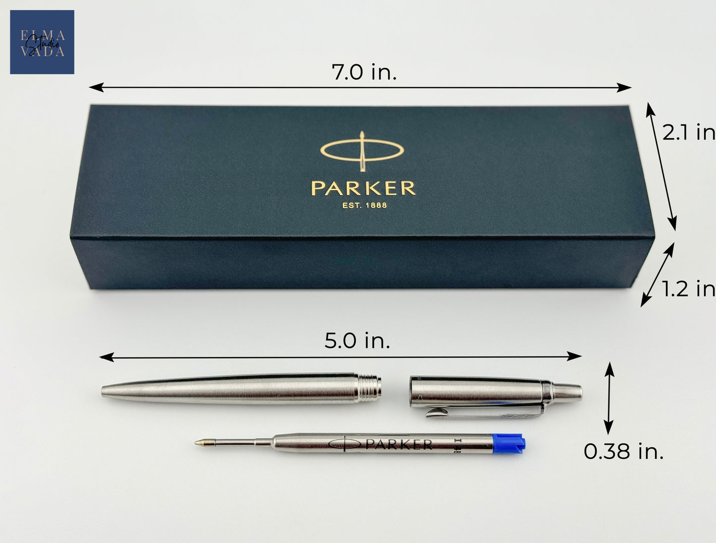 Custom Engraved Parker Jotter Pen in Black Parker Cardboard Box