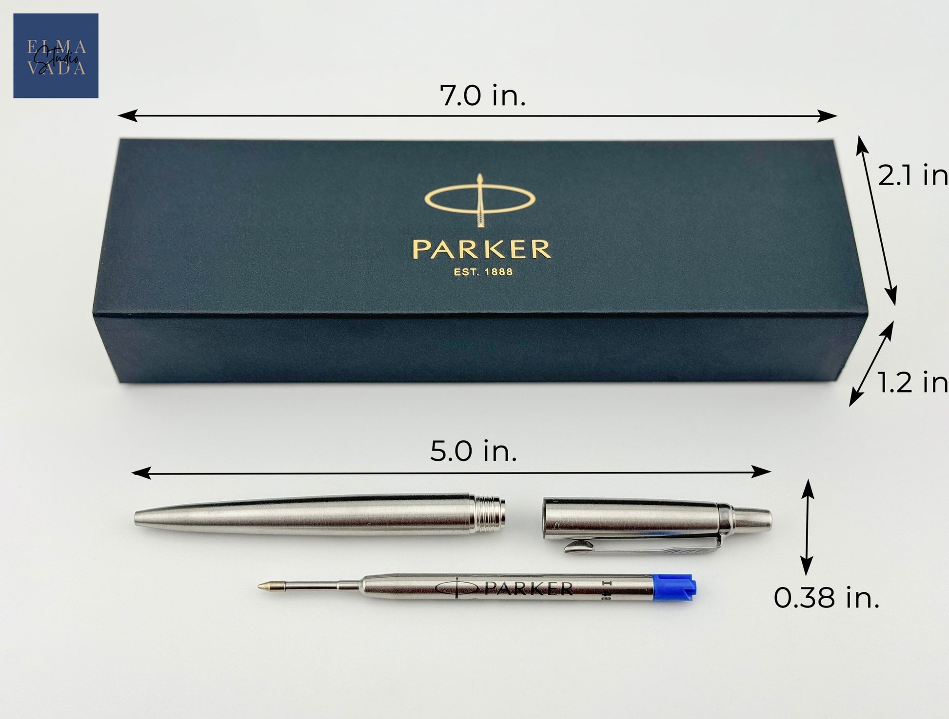 Custom Engraved Parker Jotter Pen in Black Parker Cardboard Box