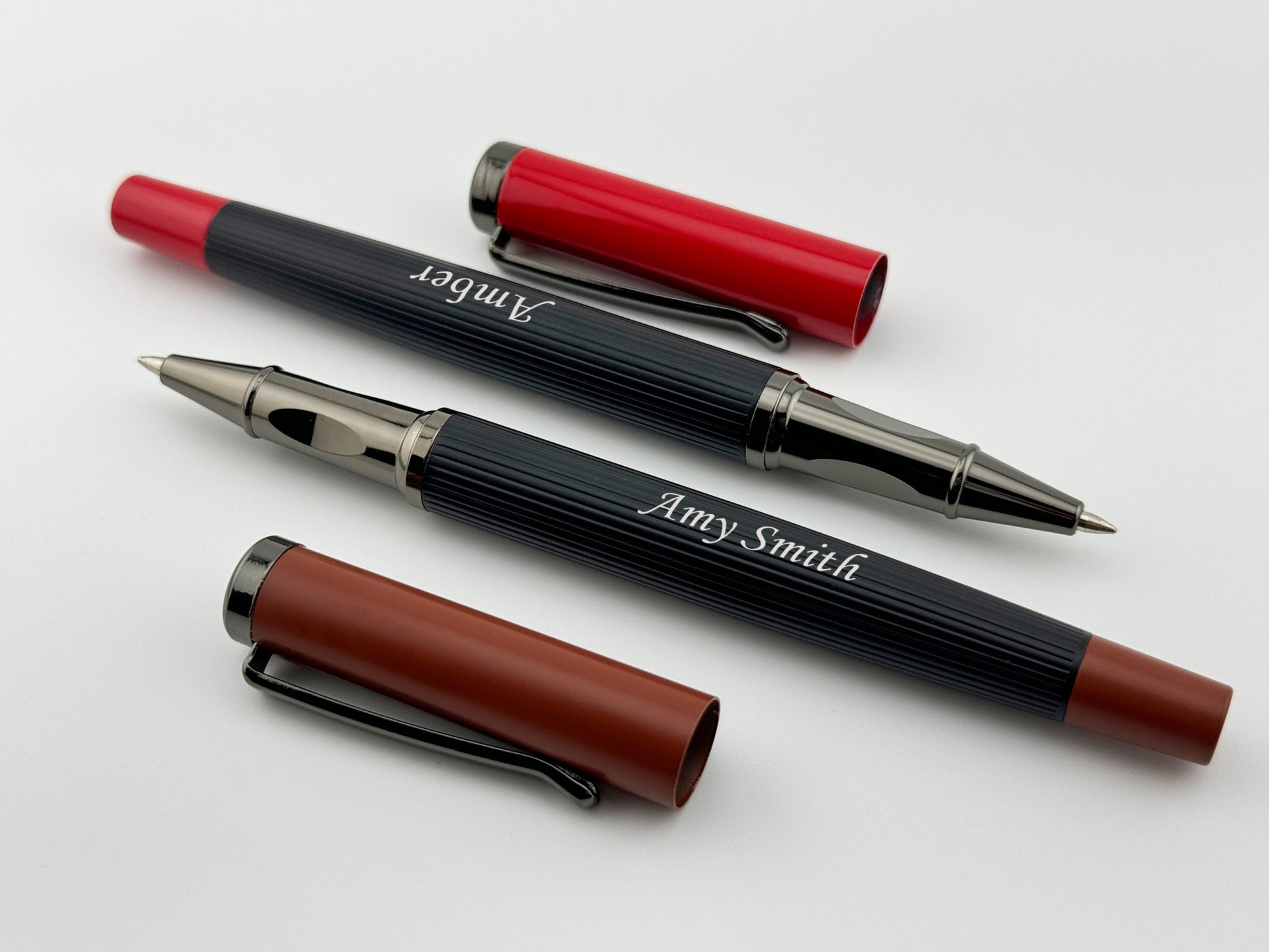 Custom Engraved Roller Pen in Customized Tin Box