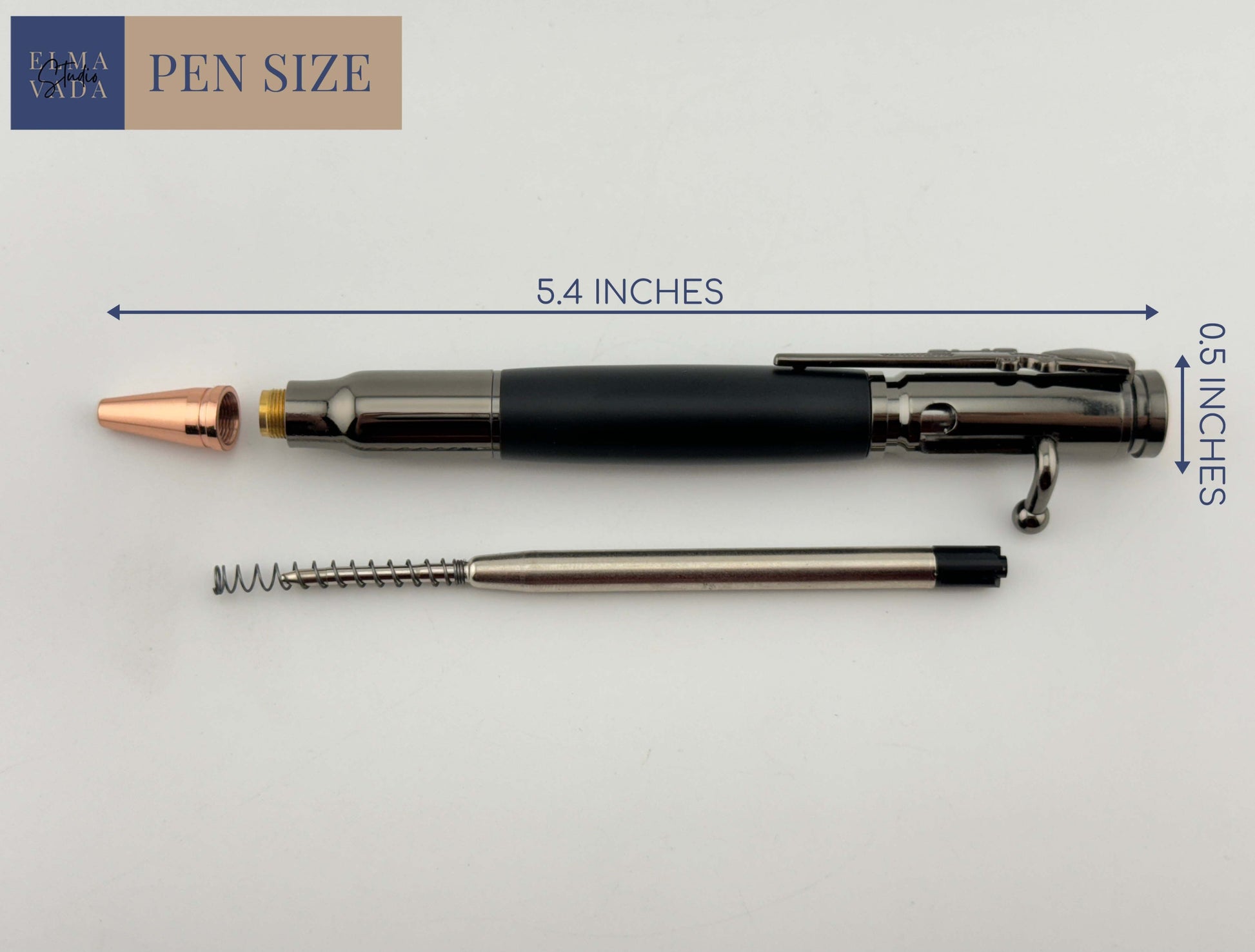 Custom Engraved Bolt Action Bullet Shaped Pen in PU Leather Box