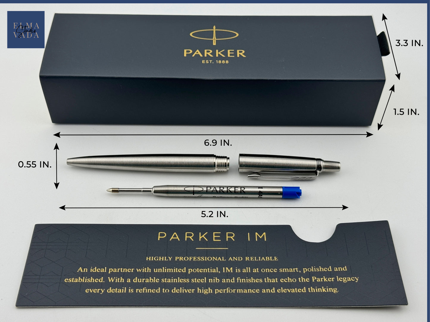 Custom Engraved Parker Jotter Pen in Parker Cardboard Box