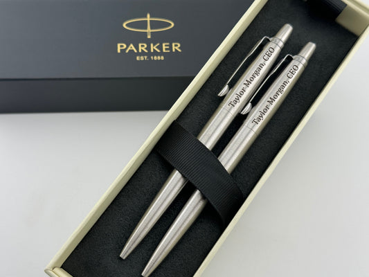 Custom Engraved Parker Jotter Pen in Parker Cardboard Box
