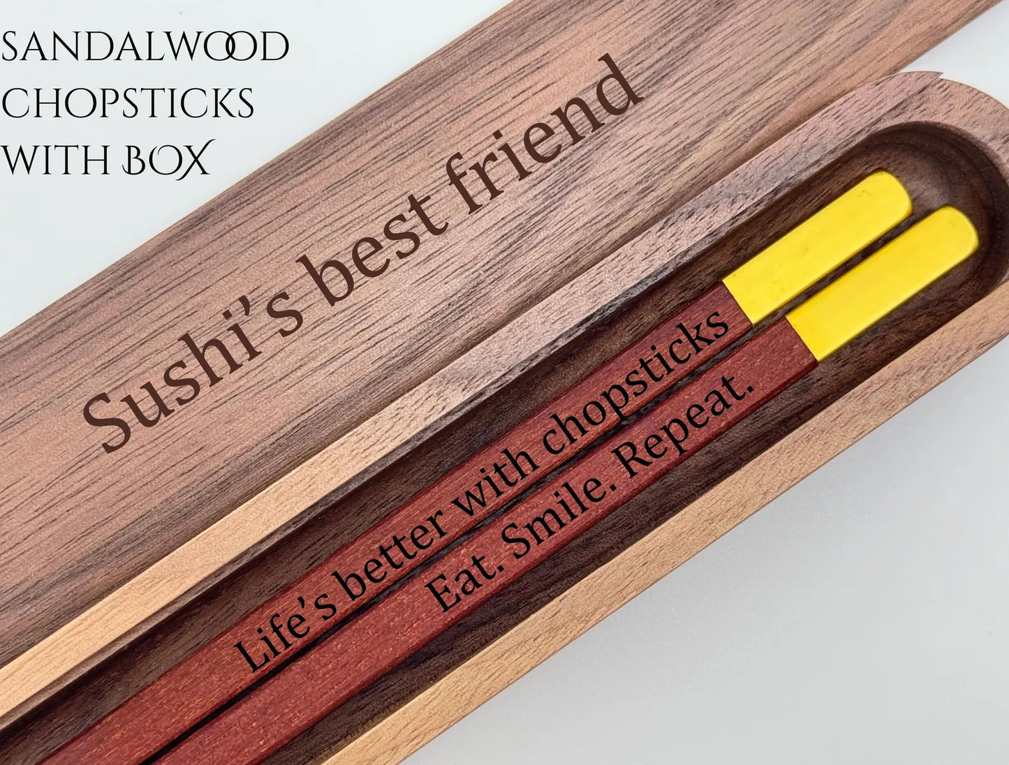 Engraved Sushi Chopsticks Set – Personalized Dining Utensils