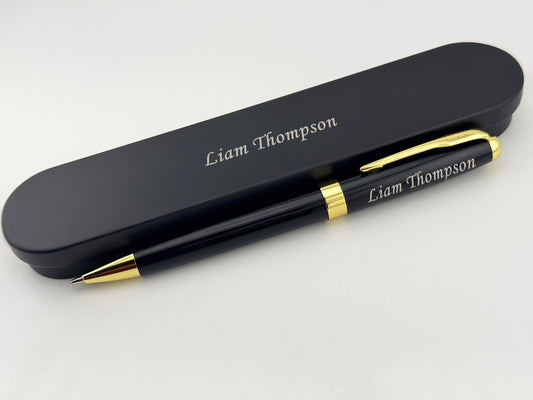 Personalized Ballpoint Pen in Metal Box 