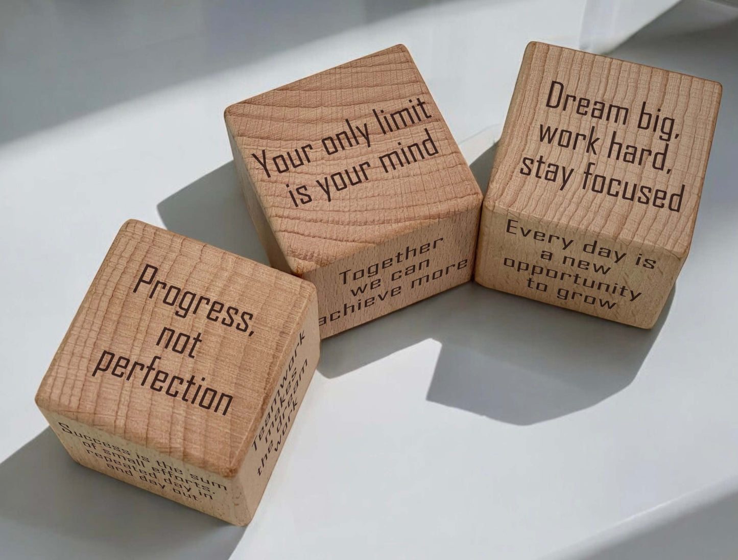Custom Engraved Beach Wood Blocks