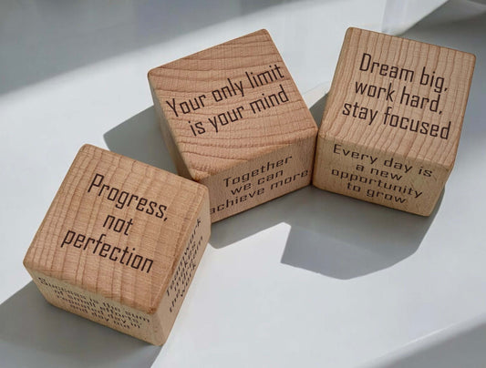 Custom Engraved Beach Wood Blocks