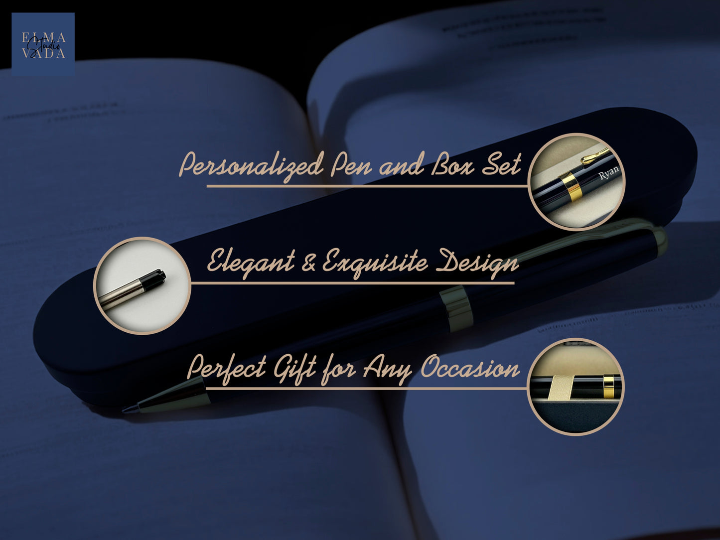 Personalized Ballpoint Pen in Metal Box 
