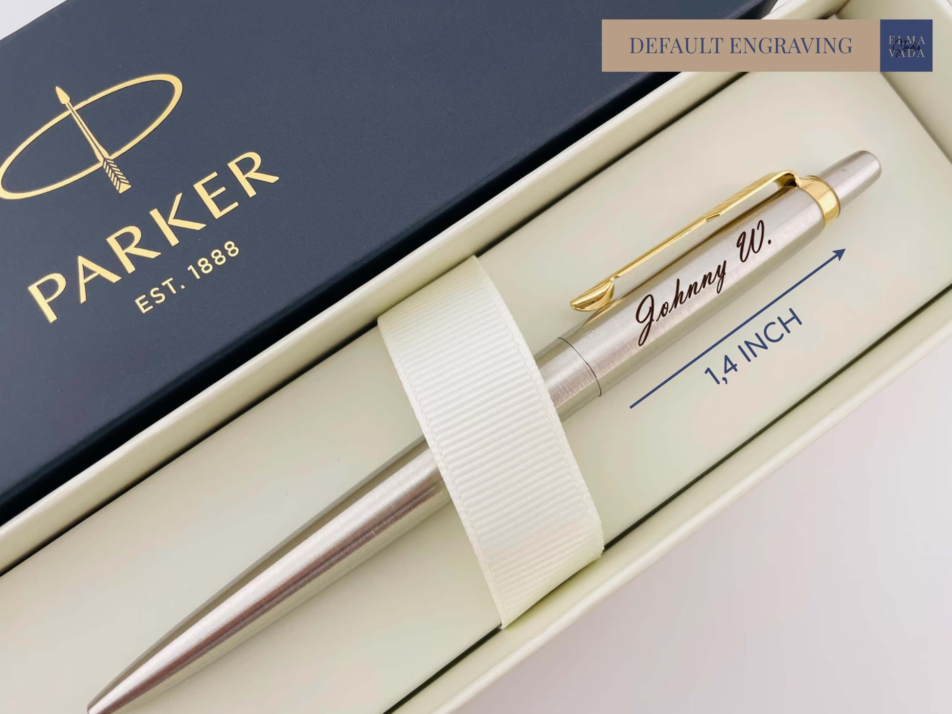 Custom Engraved Parker Jotter Pen Set in Parker Cardboard Box 