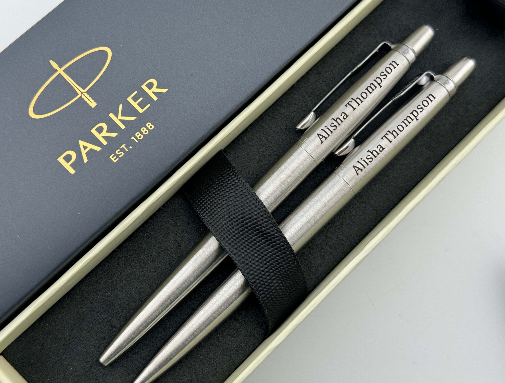 Custom Engraved Parker Jotter Pen in Parker Cardboard Box