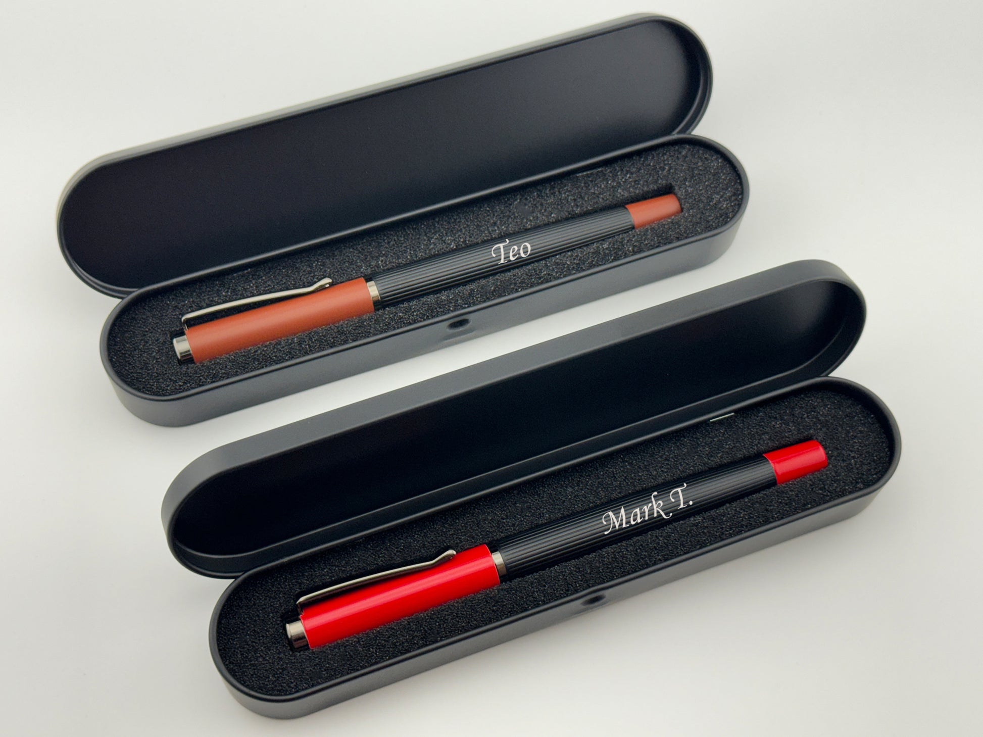 Custom Engraved Roller Pen in Customized Tin Box 