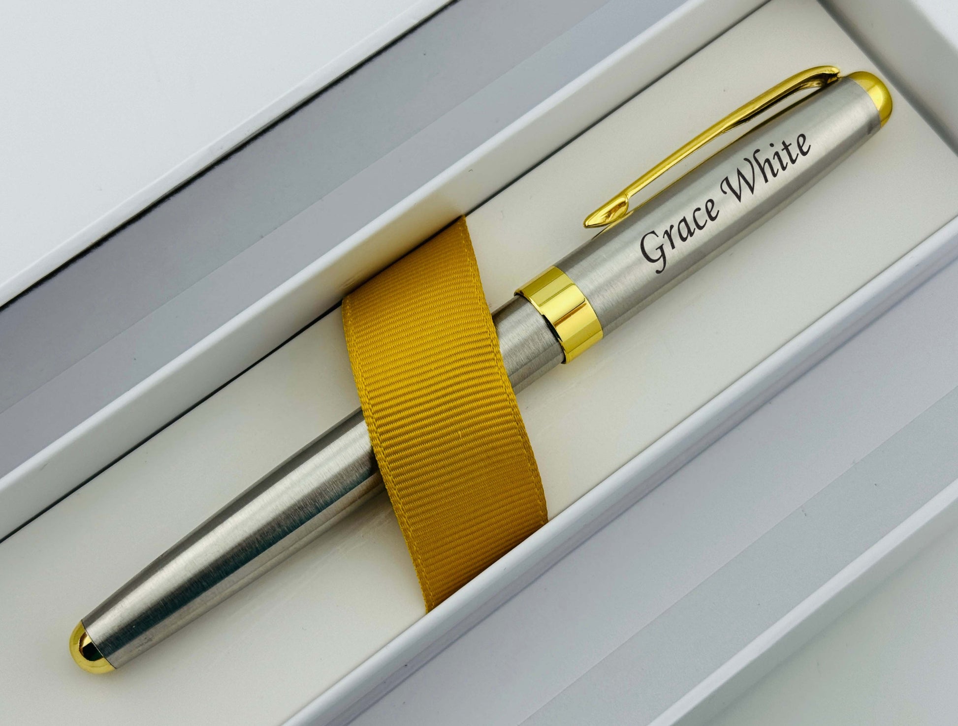 Custom Engraved Durable Chrome Roller and Ball Pen in Box 