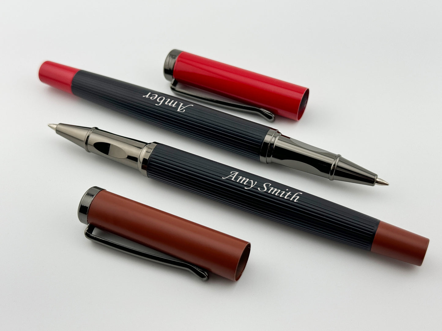 Custom Engraved Roller Pen in Customized Tin Box 