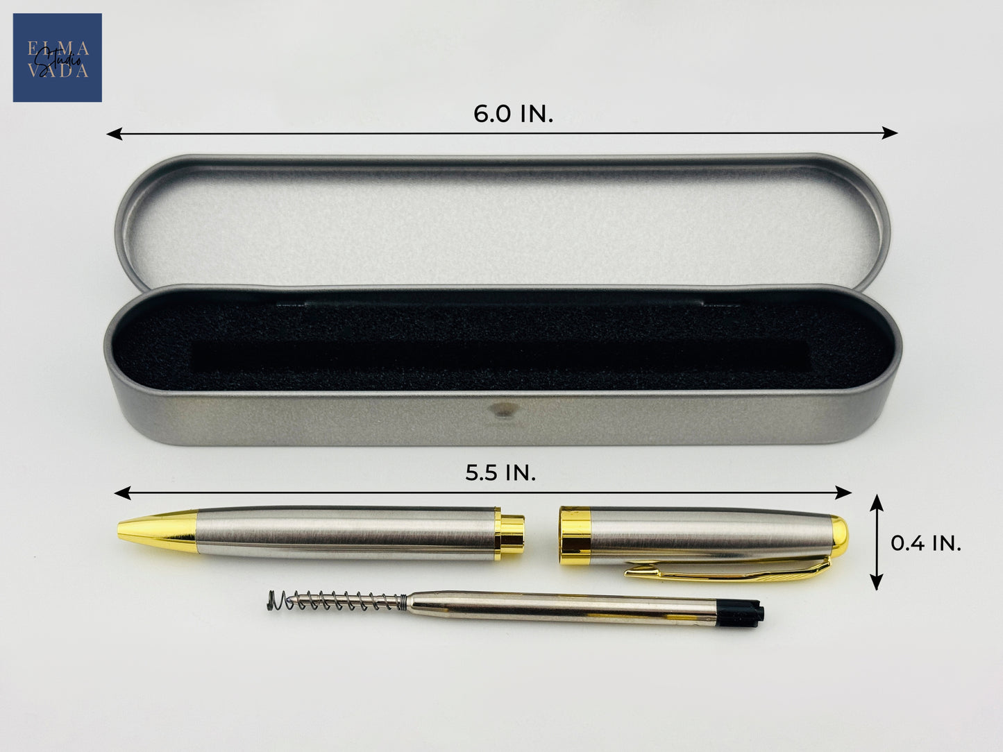 Personalized Ballpoint Pen in Metal Box 