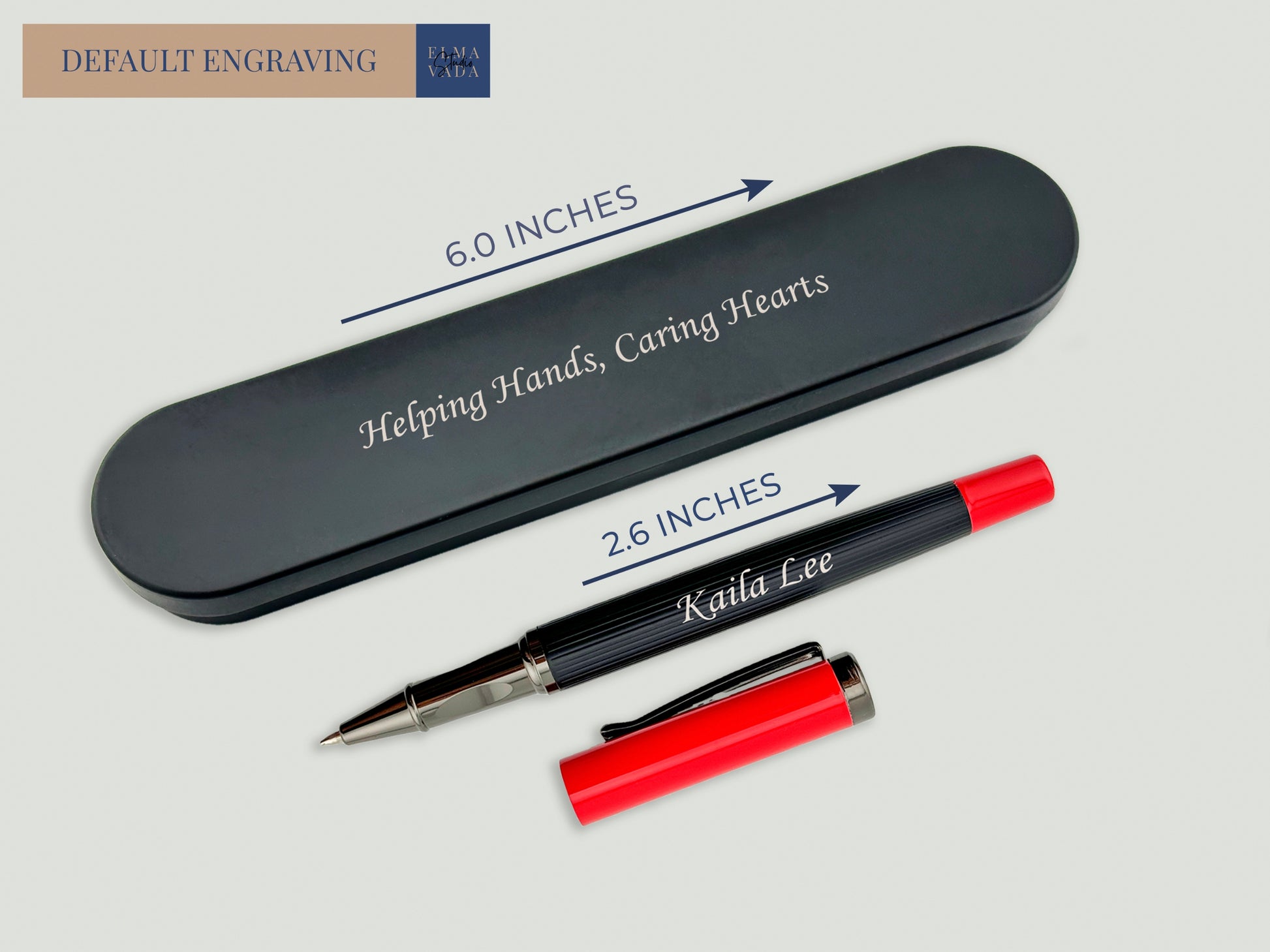 Custom Engraved Roller Pen in Customized Tin Box 