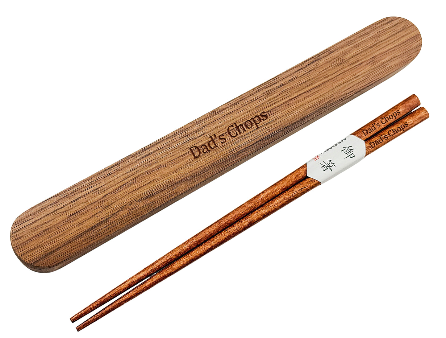 Custom Engraved Walnut Wood Chopsticks in Box 