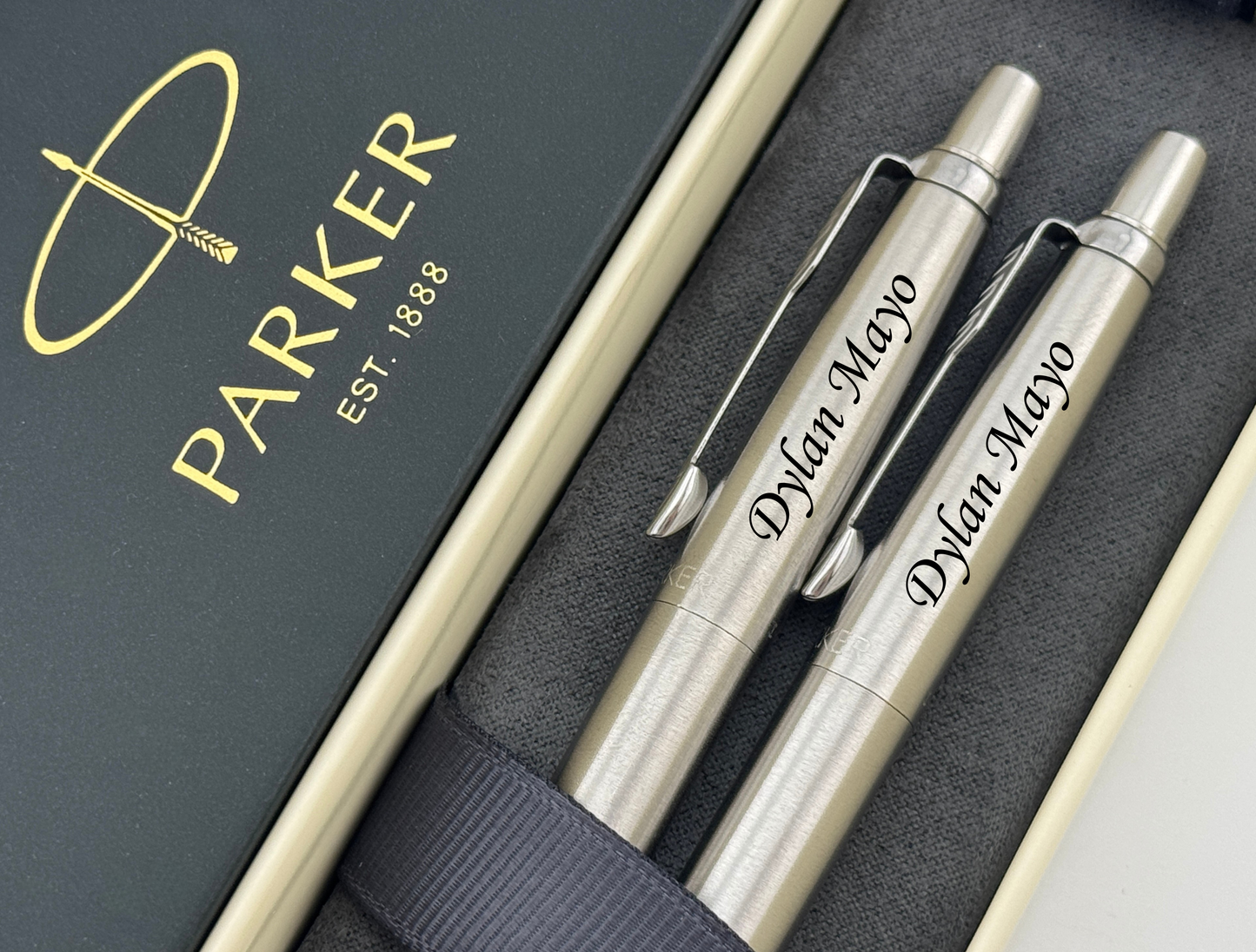 Custom Engraved Parker Pen & Mechanical Pencil Set – Christmas Gift, Secret Santa and White Elephant Gift, Coworker Gift, New Job or Promotion, Doctor Appreciation, PhD MBA Graduation