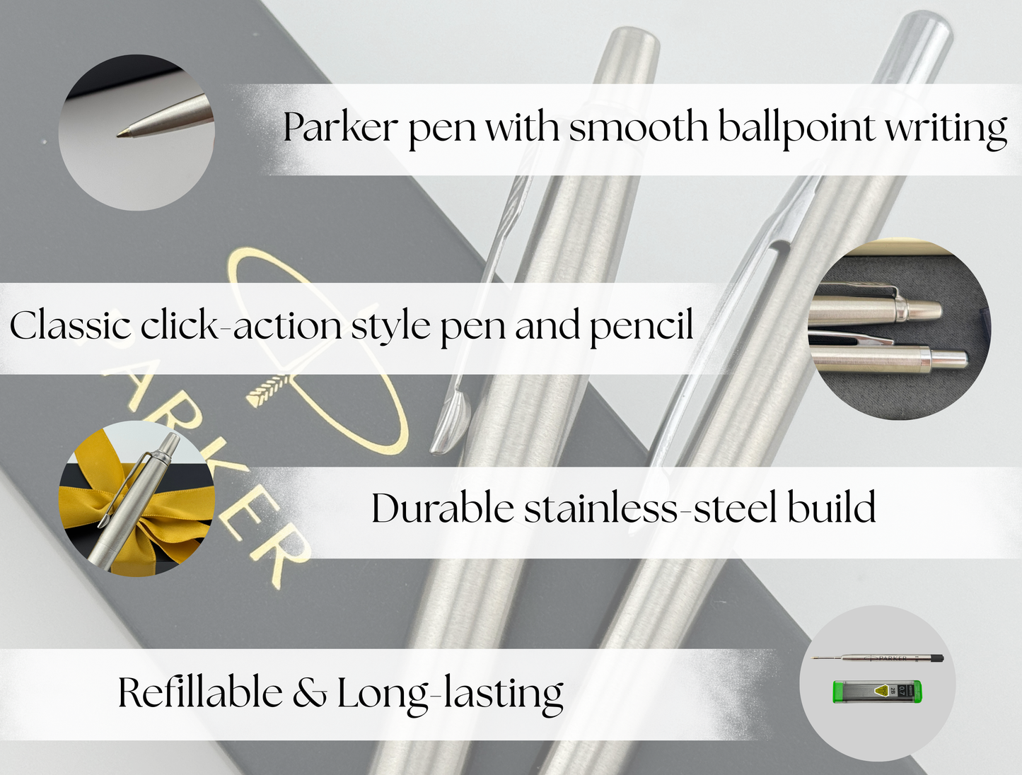 Custom Engraved Parker Pen & Mechanical Pencil Set – Christmas Gift, Secret Santa and White Elephant Gift, Coworker Gift, New Job or Promotion, Doctor Appreciation, PhD MBA Graduation