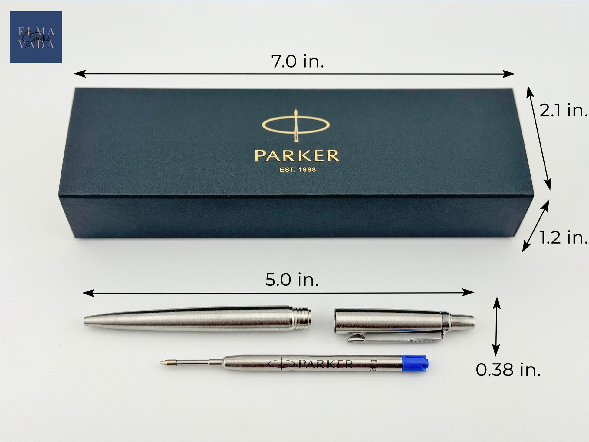 Custom Engraved Parker Jotter Pen Set in Parker Cardboard Box 