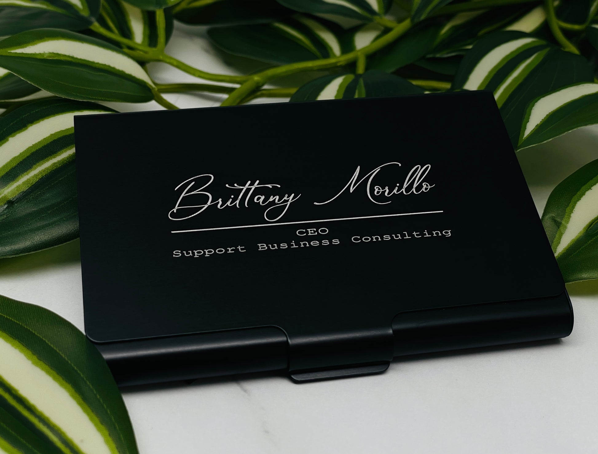 Custom Engraved Business Card Holder 