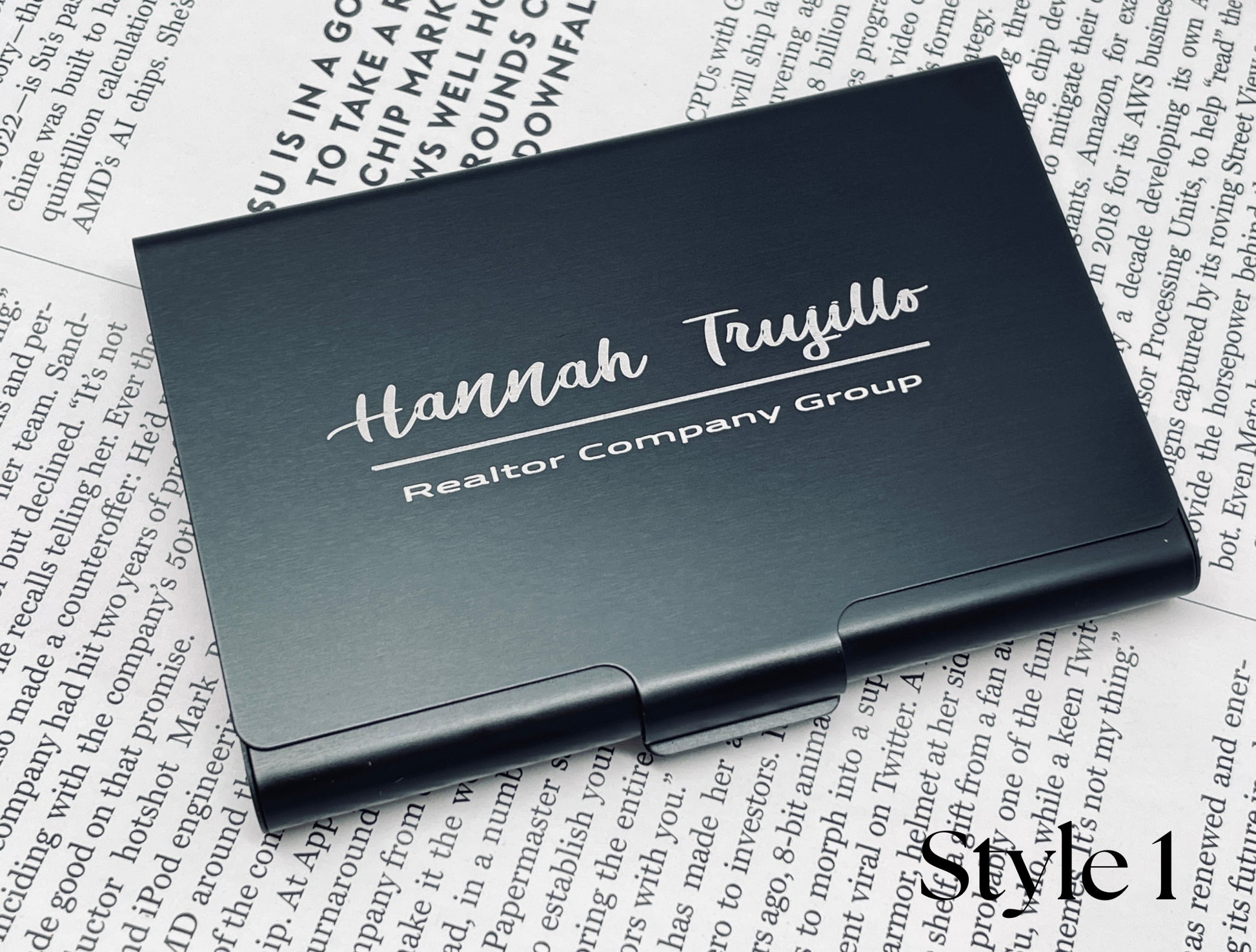 Custom Engraved Business Card Holder 