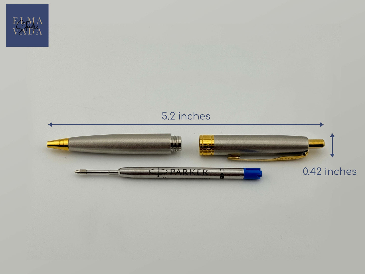 Custom Engraved Chrome Parker Aster Ballpoint Pen in Parker Cardboard Box 
