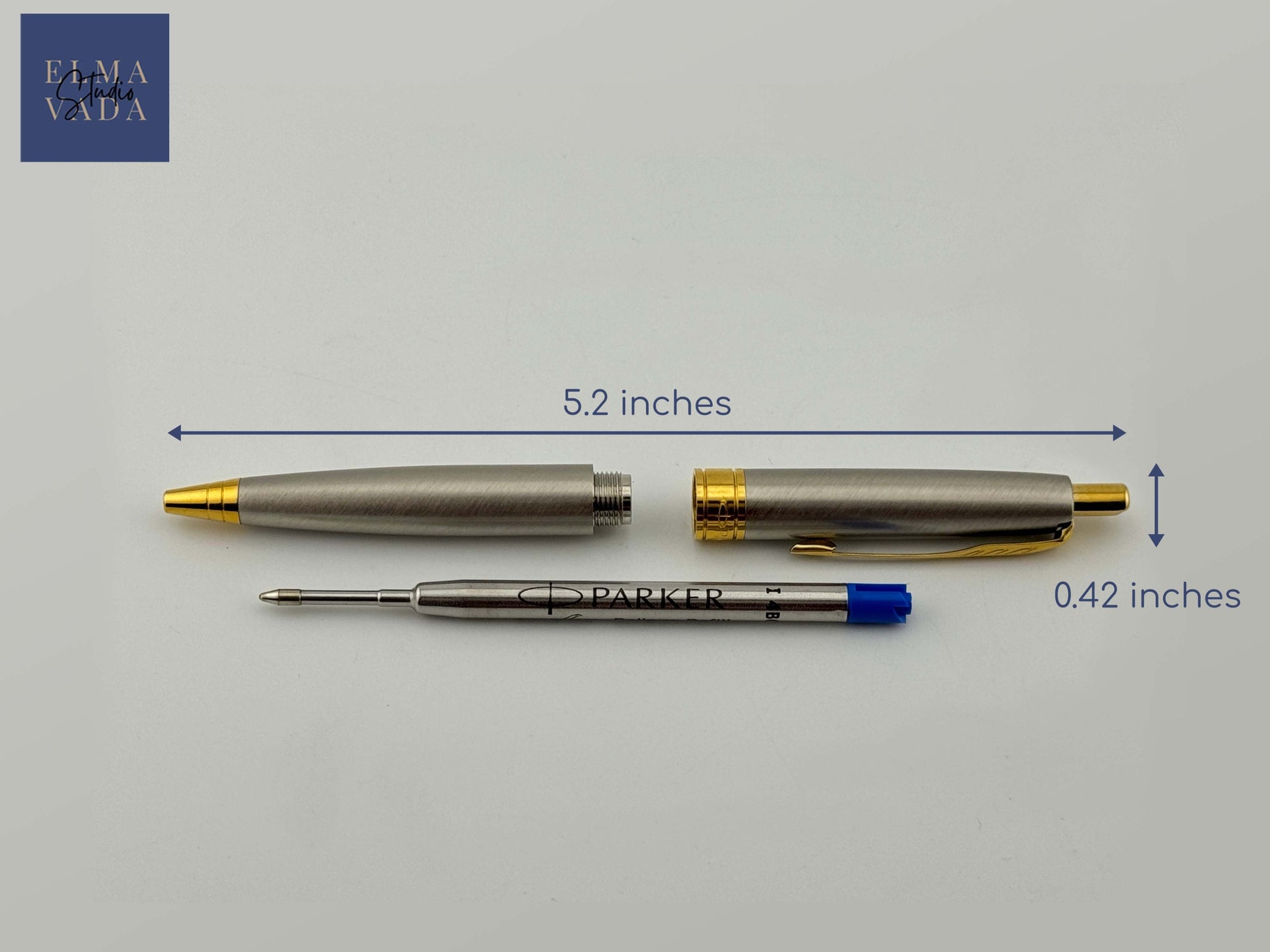 Custom Engraved Chrome Parker Aster Ballpoint Pen in Parker Cardboard Box 
