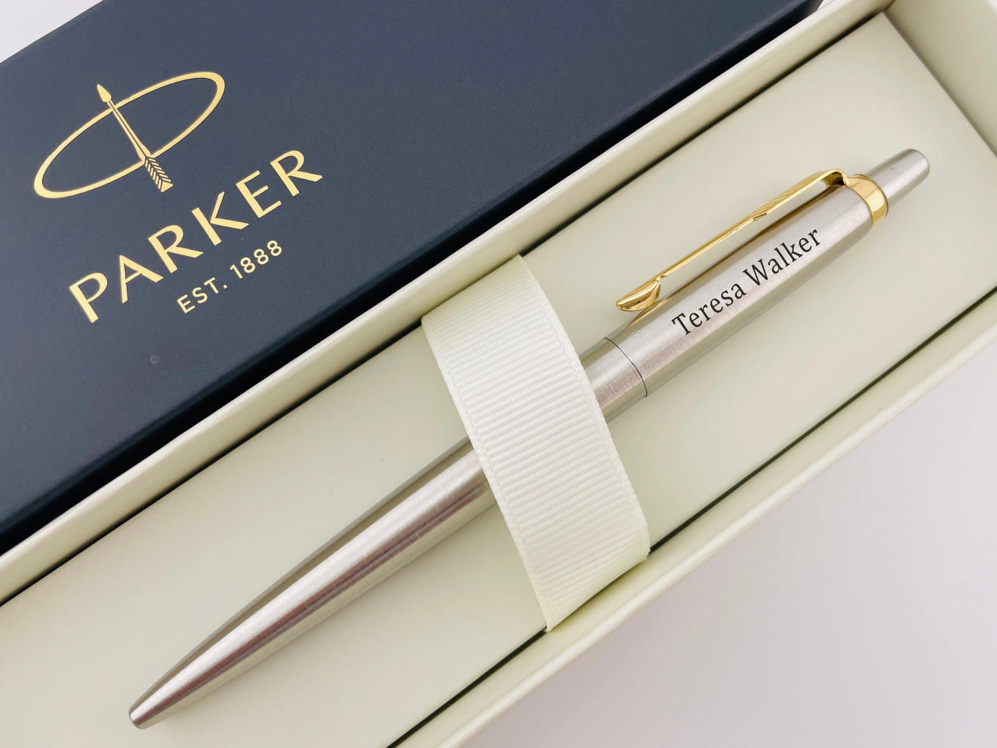 Custom Engraved Parker Jotter Pen Set in Parker Cardboard Box 