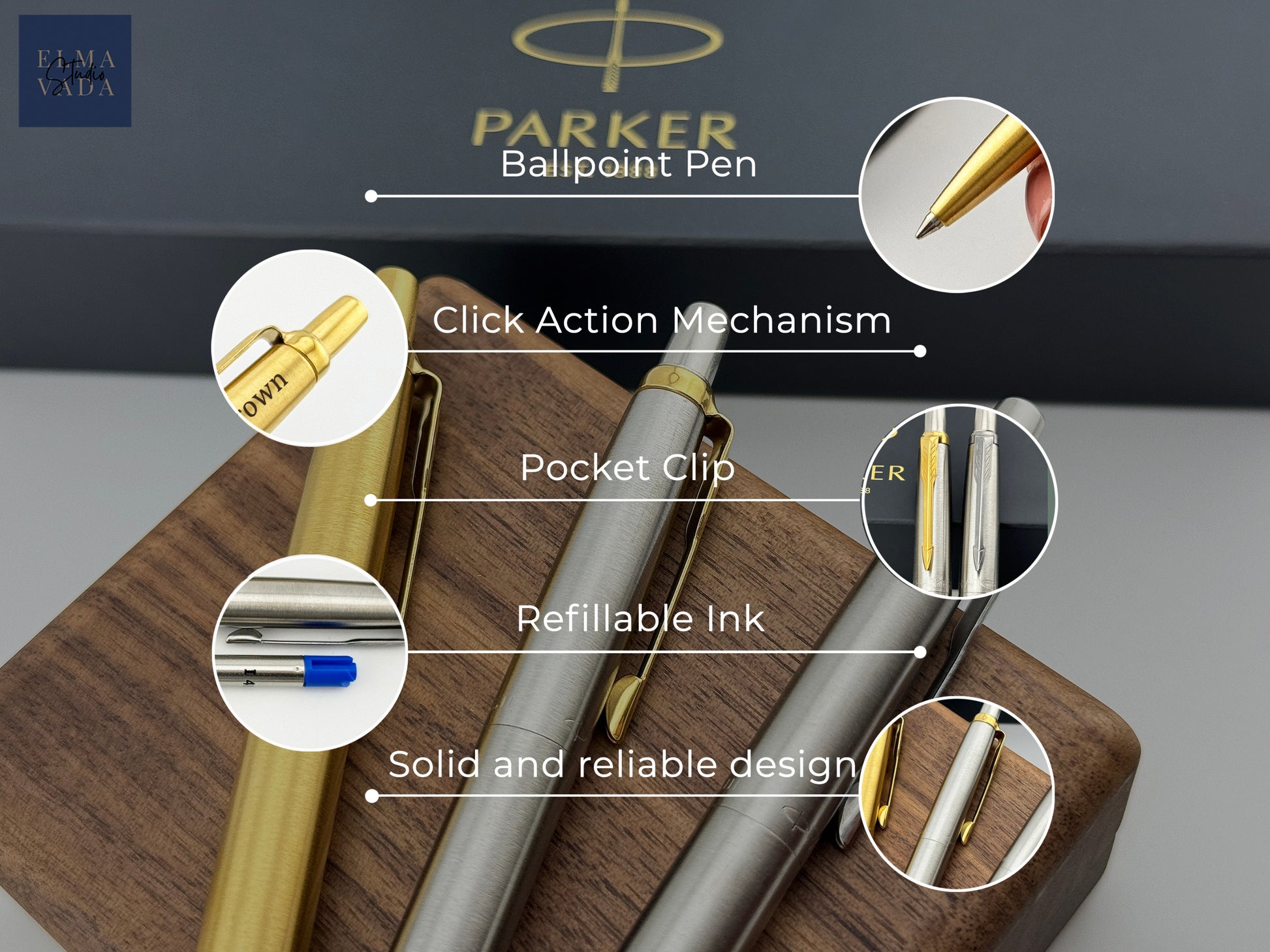 Custom Engraved Parker Jotter Pen in Parker Cardboard Box