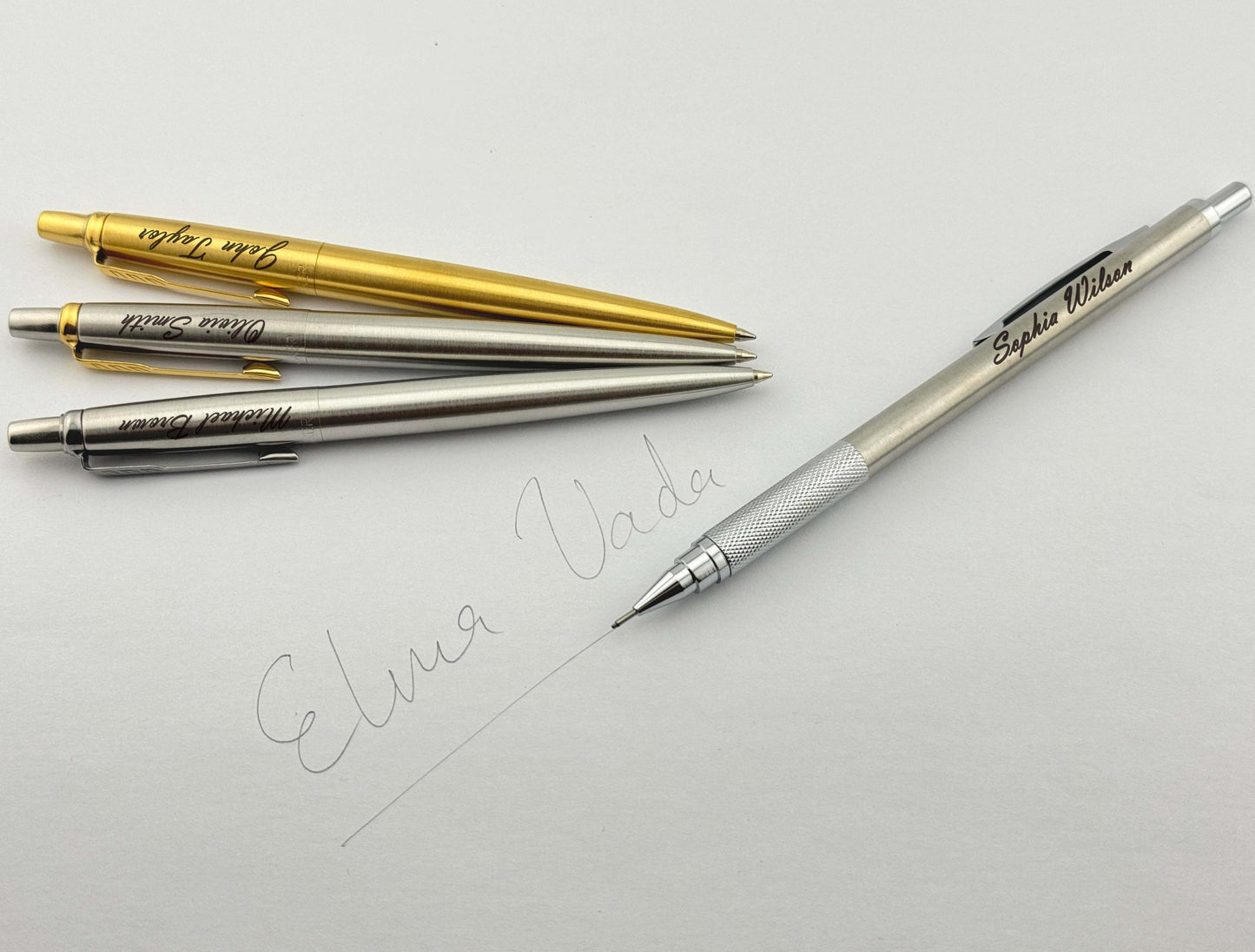 Custom Engraved Parker Jotter Pen and Mechanical Pencil Set in Parker Cardboard Box