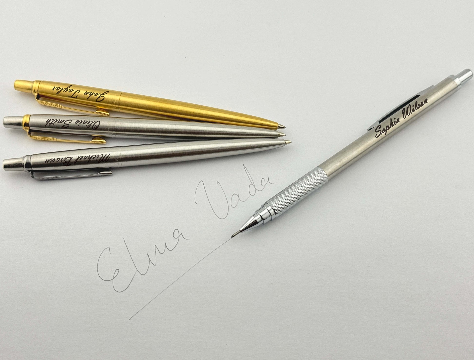 Custom Engraved Parker Jotter Pen and Mechanical Pencil Set in Parker Cardboard Box