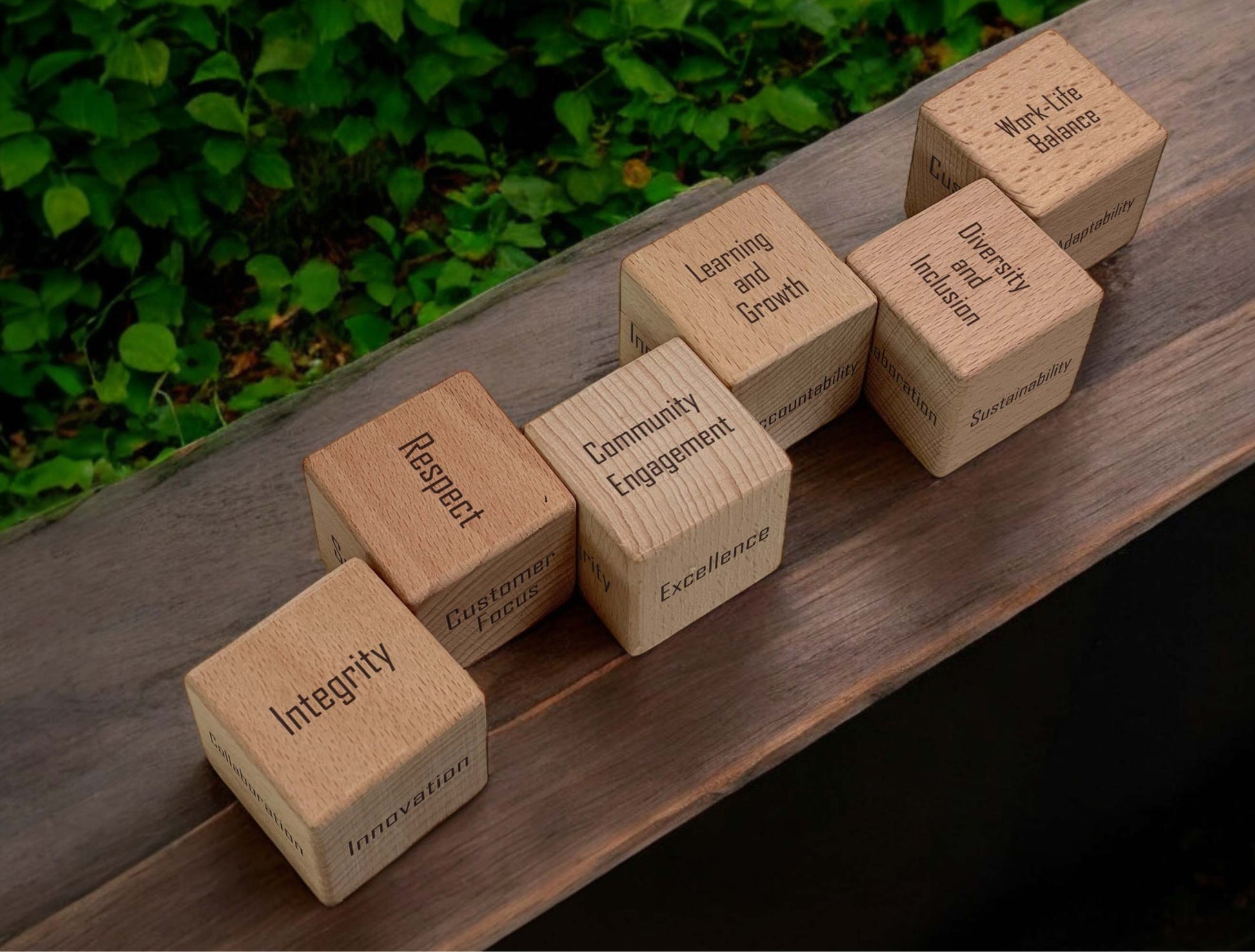 Custom Engraved Beach Wood Blocks