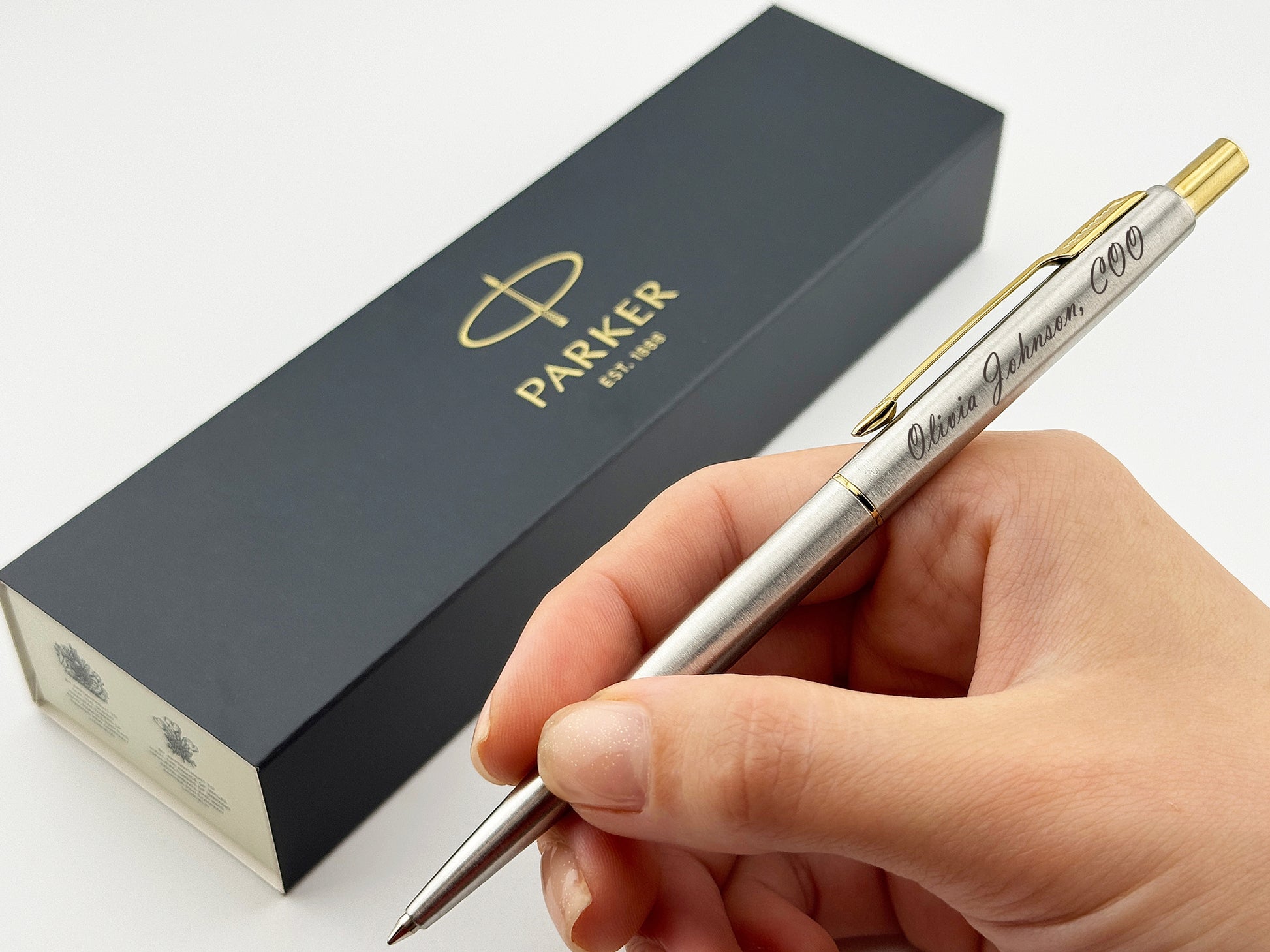 Custom Engraved Parker Classic Ballpoint Pen in Parker Box 