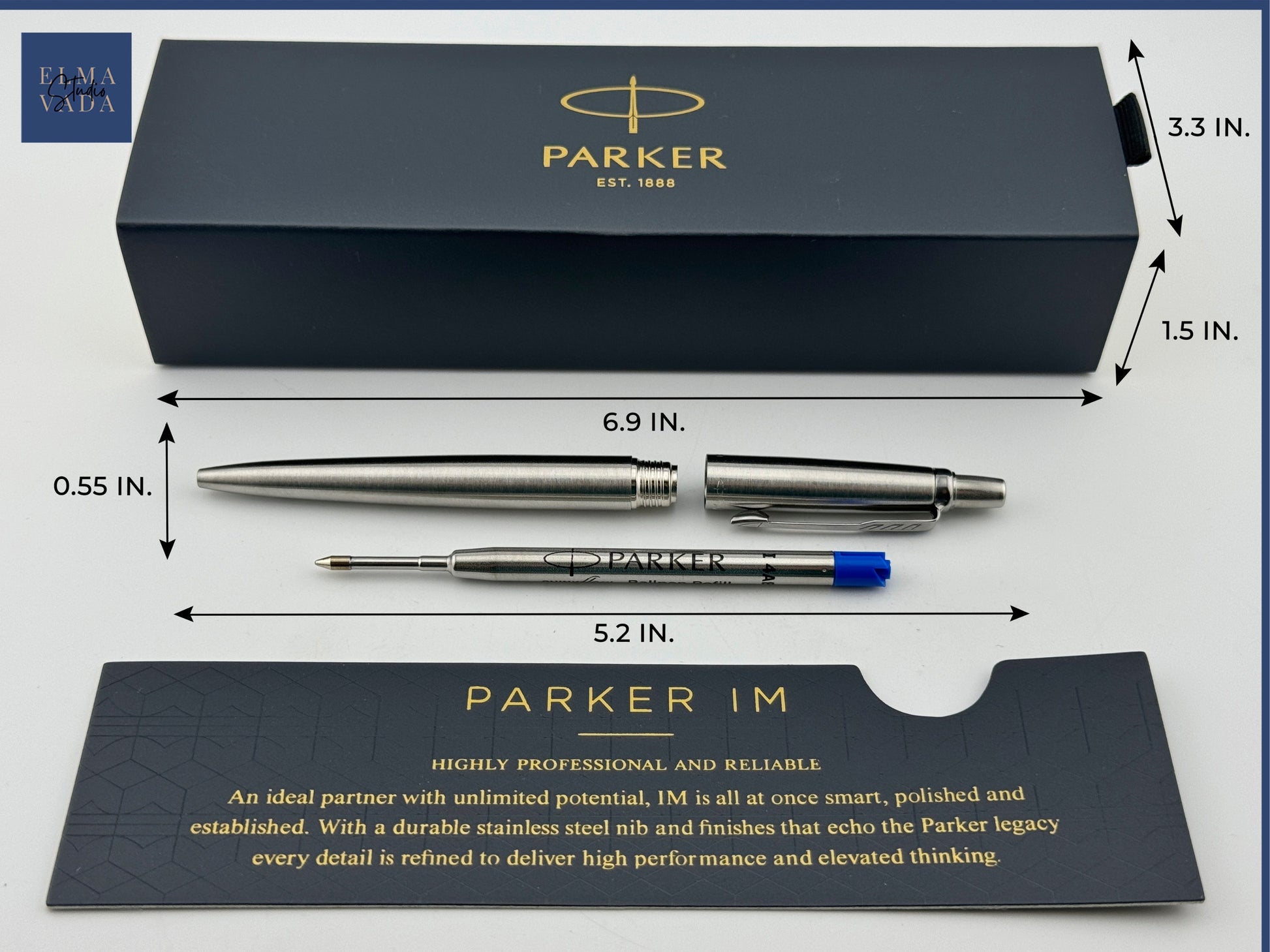Custom Engraved Parker Jotter Pen in Parker Cardboard Box