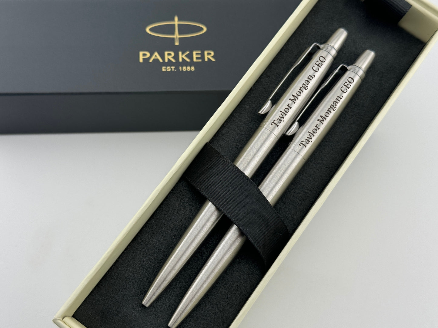 Custom Engraved Parker Jotter Pen in Parker Cardboard Box