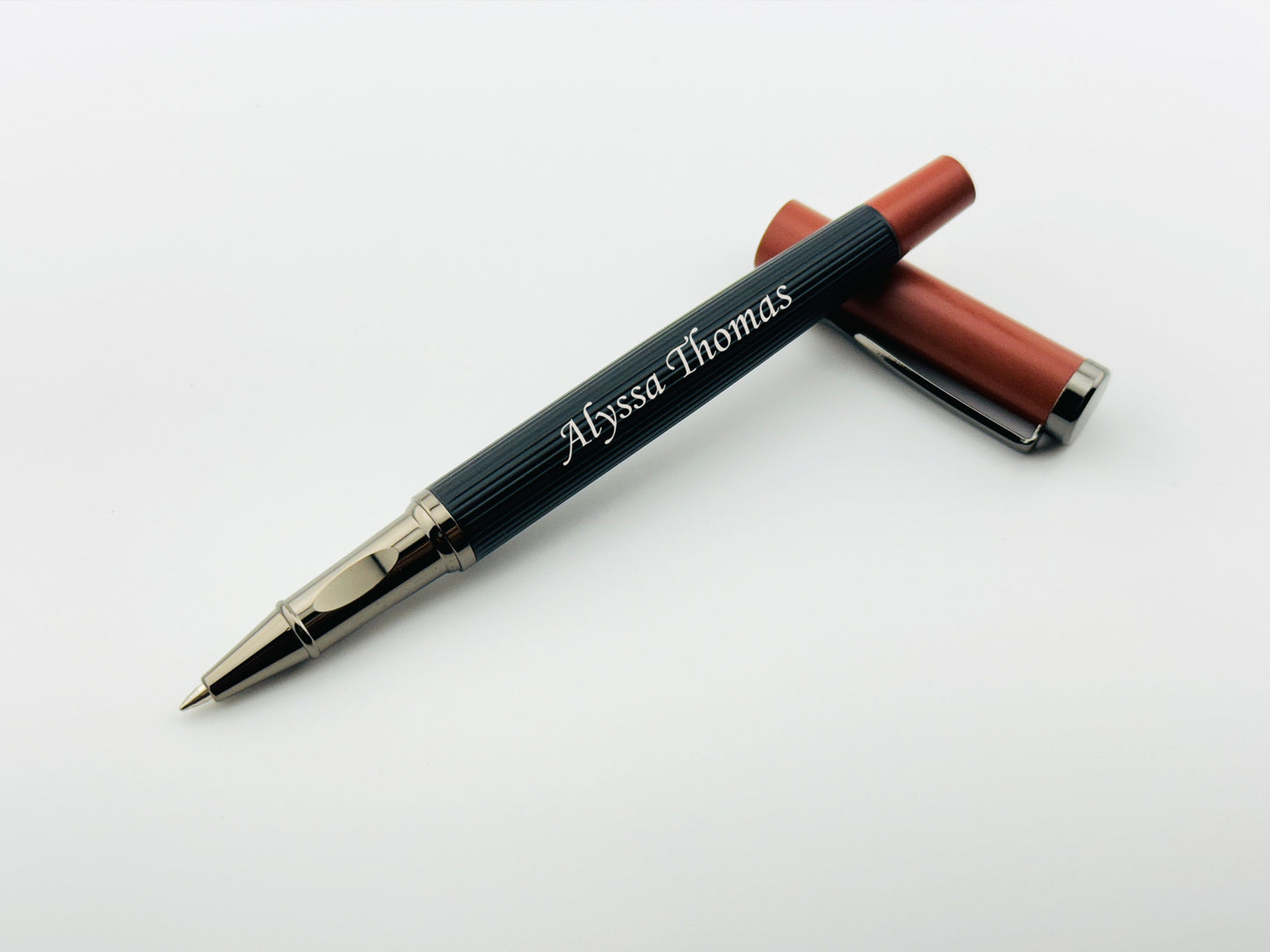 Custom Engraved Roller Pen in Customized Tin Box 