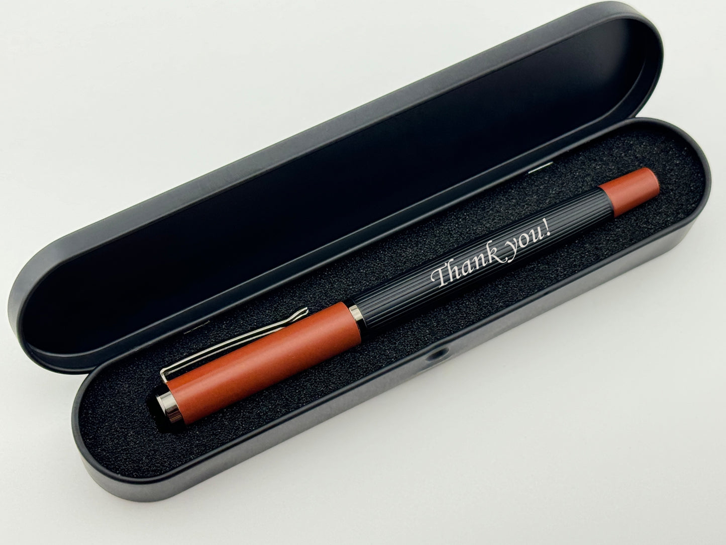Custom Engraved Roller Pen in Customized Tin Box 